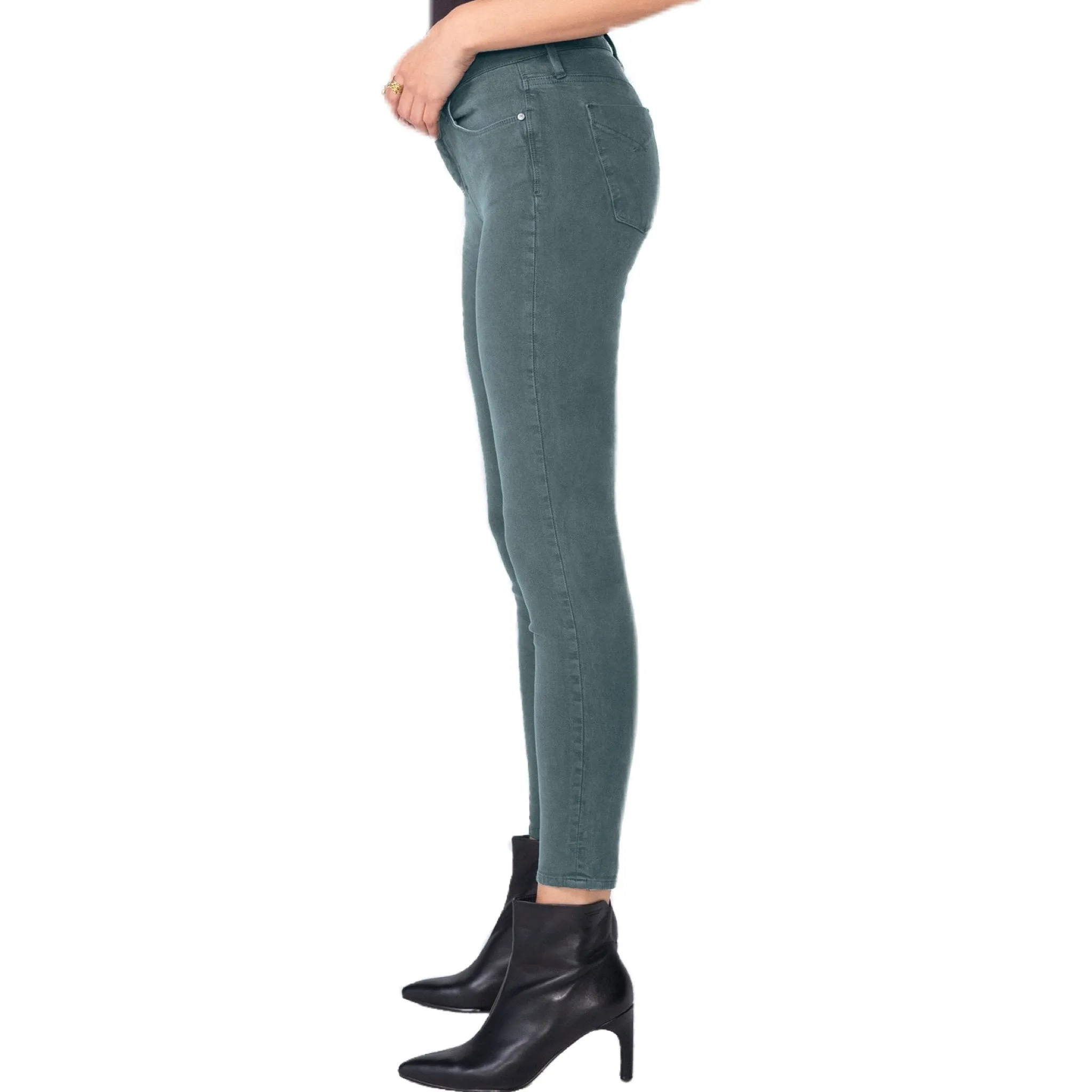 Kora Mid Rise Skinny - Cadet.