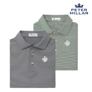 Lambda Chi Peter Millar Jubilee Stripe Stretch Jersey Polo with Symbol