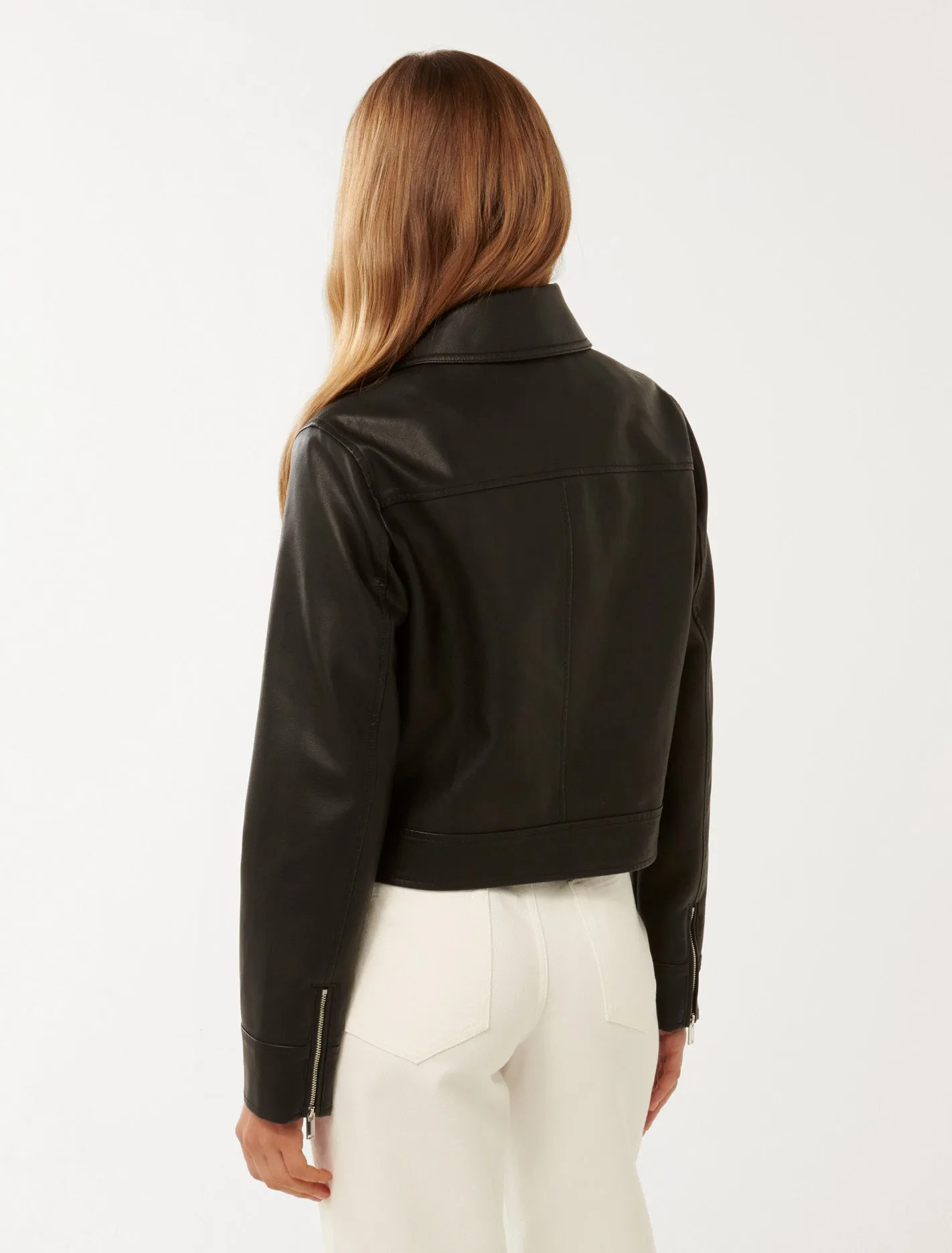 Larissa Top Collar Pu Jacket