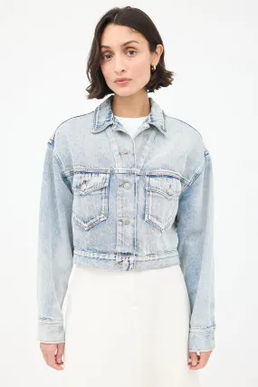 Light Wash Tadia Cropped Denim Jacket