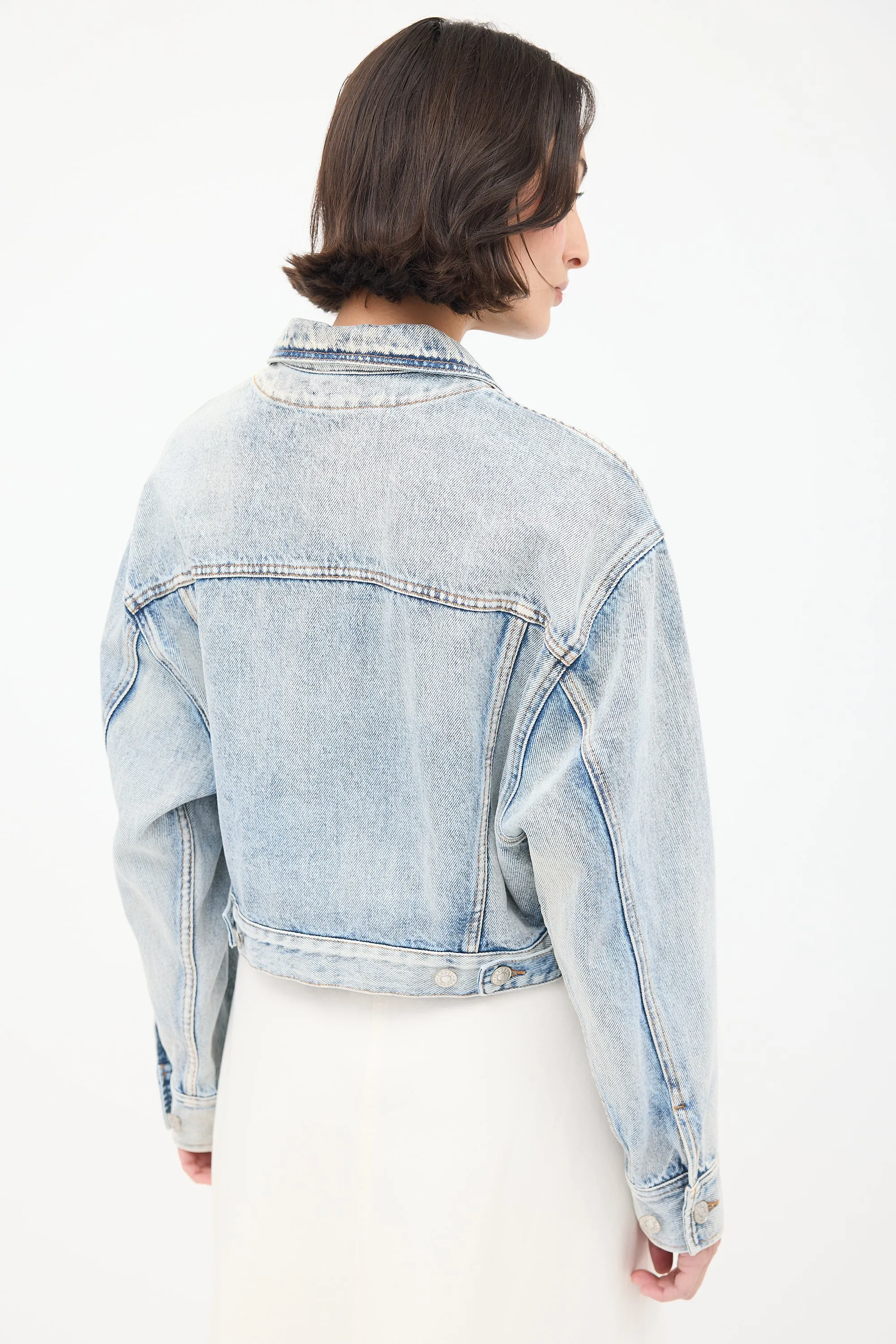 Light Wash Tadia Cropped Denim Jacket