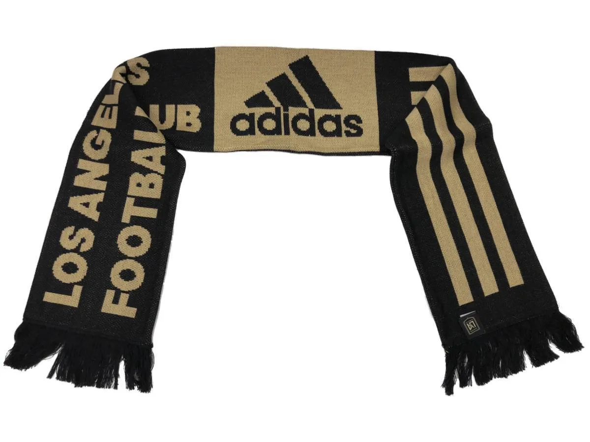 Los Angeles FC MLS Adidas Team Colors Acrylic Knit Scarf with Tassles