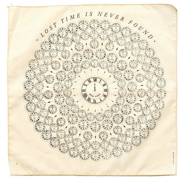 Lost Time Is Never Found Handkerchief