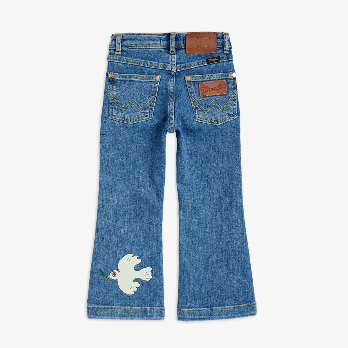 M. Rodini x Wrangler Peace Dove Denim Flared Jeans