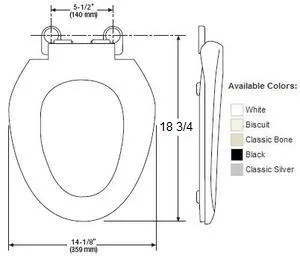 Mansfield Slow Close Elongated White Toilet Seat