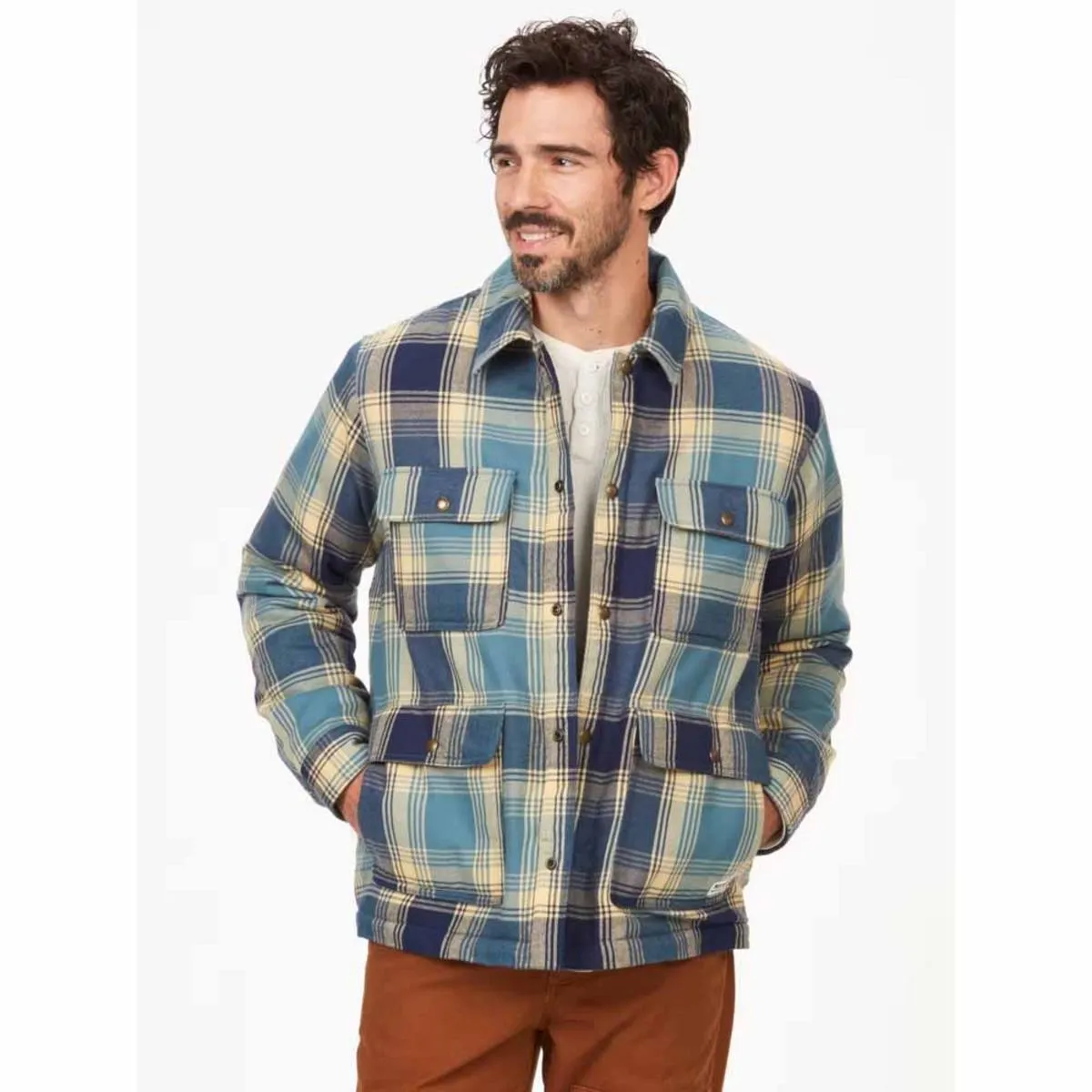 Marmot Men's Ridgefield Heavyweight Sherpa-Lined Flannel Shirt Jacket