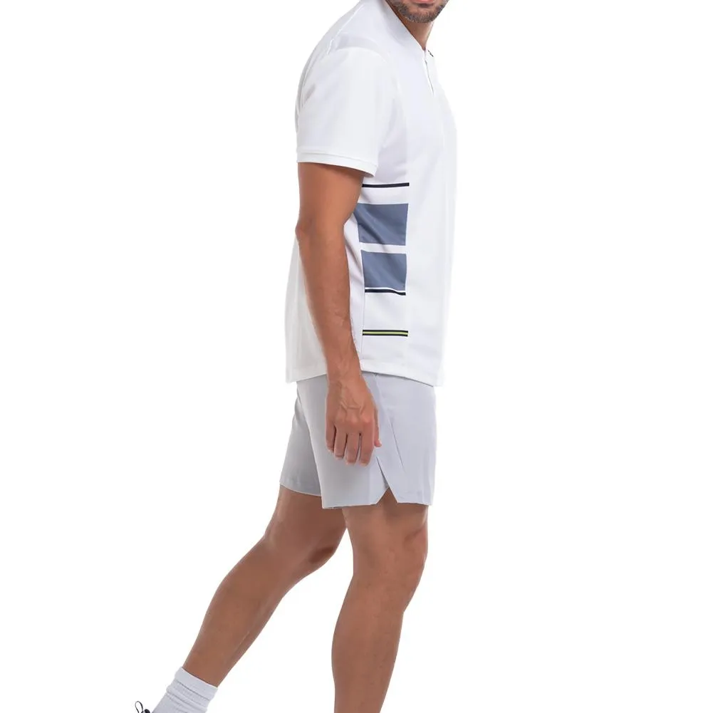 Men's Arise Short Sleeve Tennis Henley White