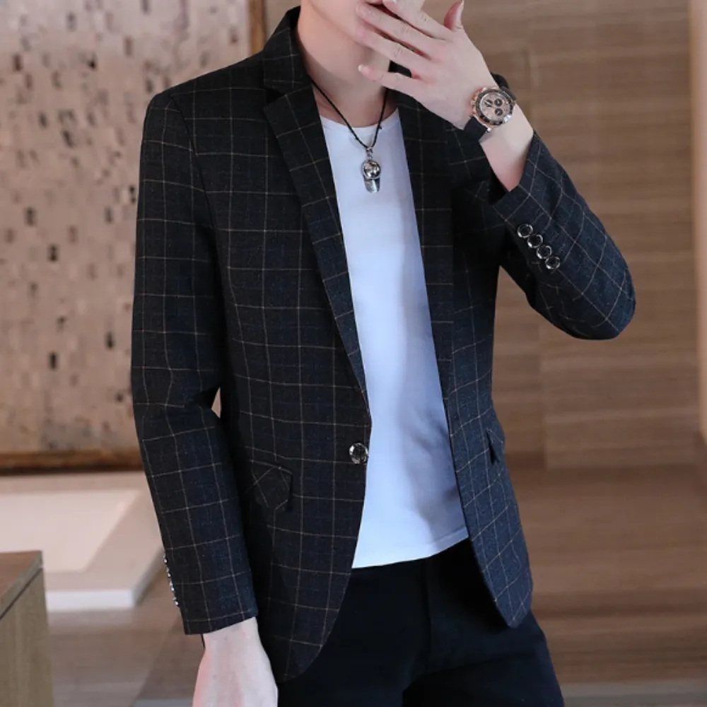 Mens Checkered Blazer