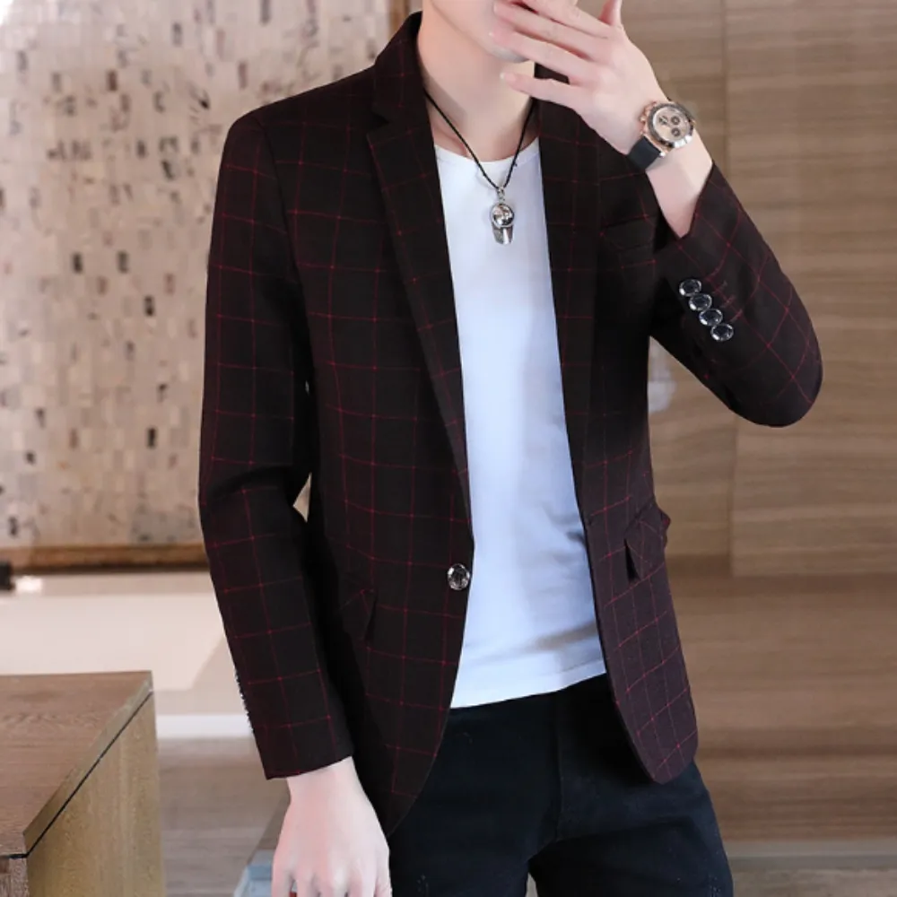 Mens Checkered Blazer