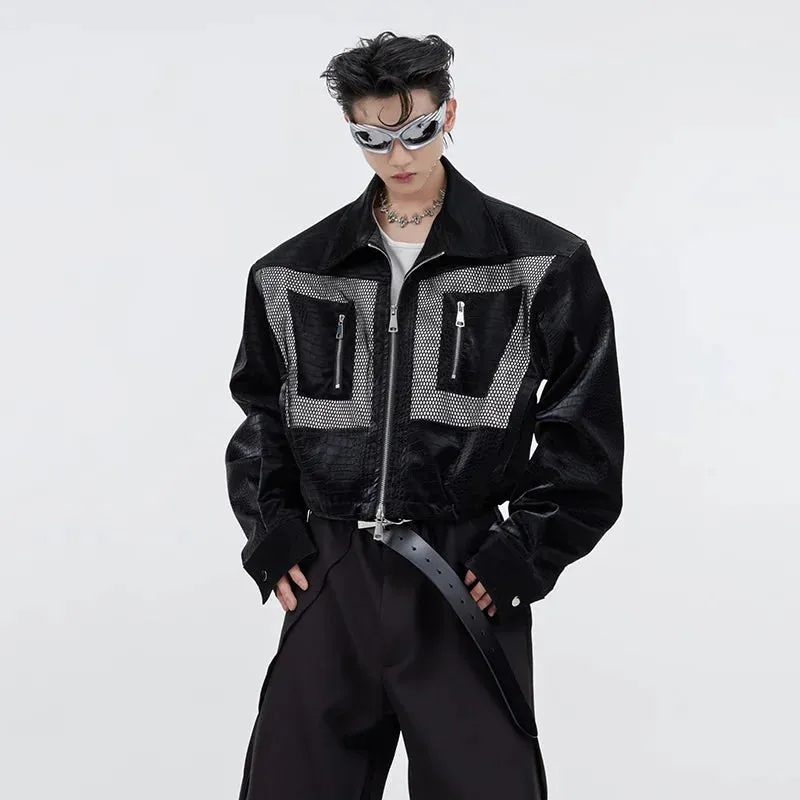 Men's Onyx Cropped Shoulder Pad Jacket