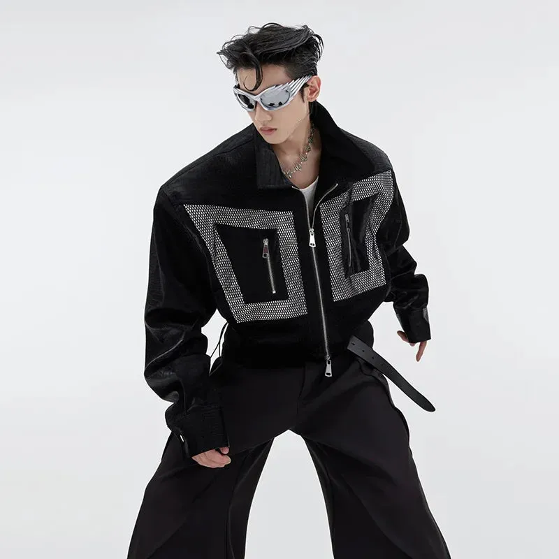 Men's Onyx Cropped Shoulder Pad Jacket