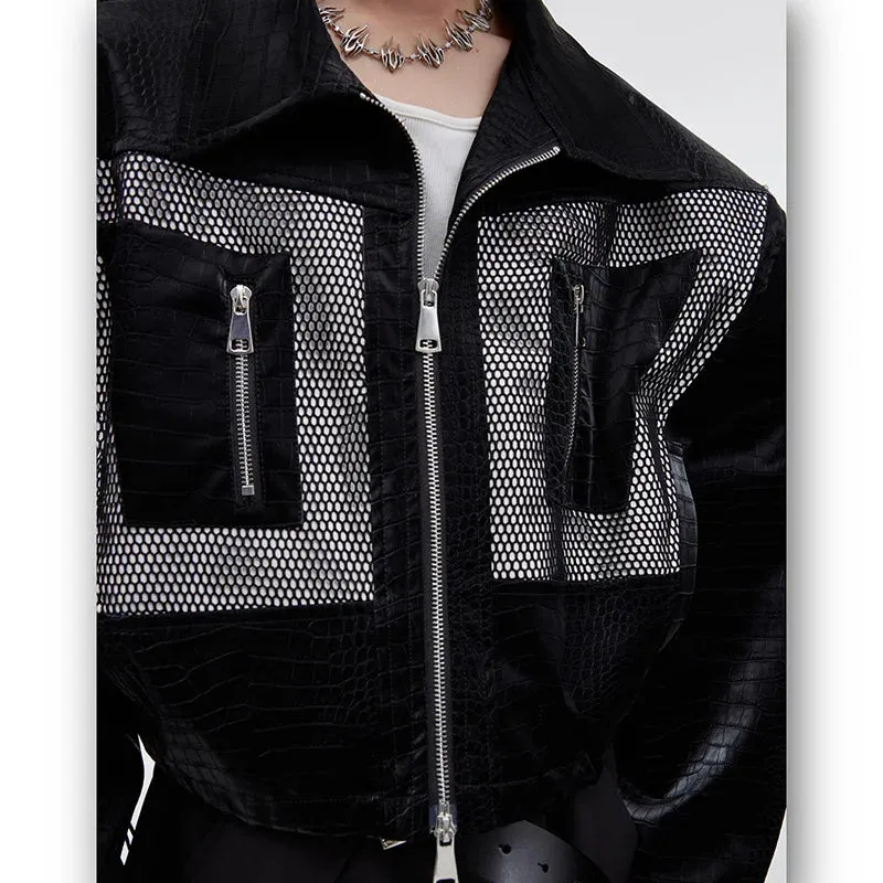 Men's Onyx Cropped Shoulder Pad Jacket