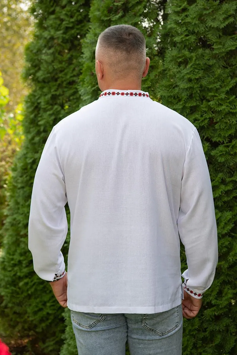 Men's vyshyvanka shirt with oak tree ornament