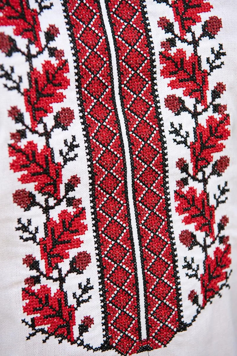 Men's vyshyvanka shirt with oak tree ornament