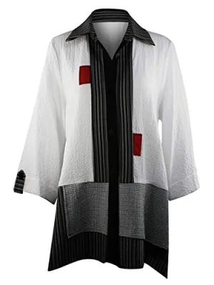 Moonlight - Hidden Button Spread Neck Asian Style Women's Fashion Jacket