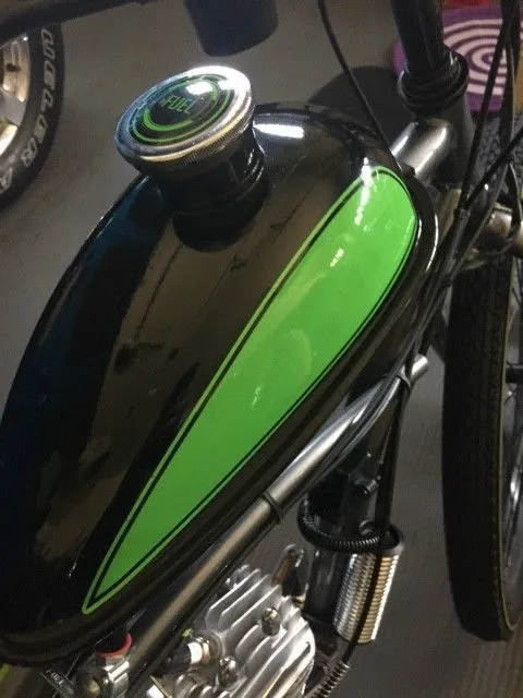 Motorized Bicycle Peanut Gas Tank and Fuel Cap Custom Decal Kit