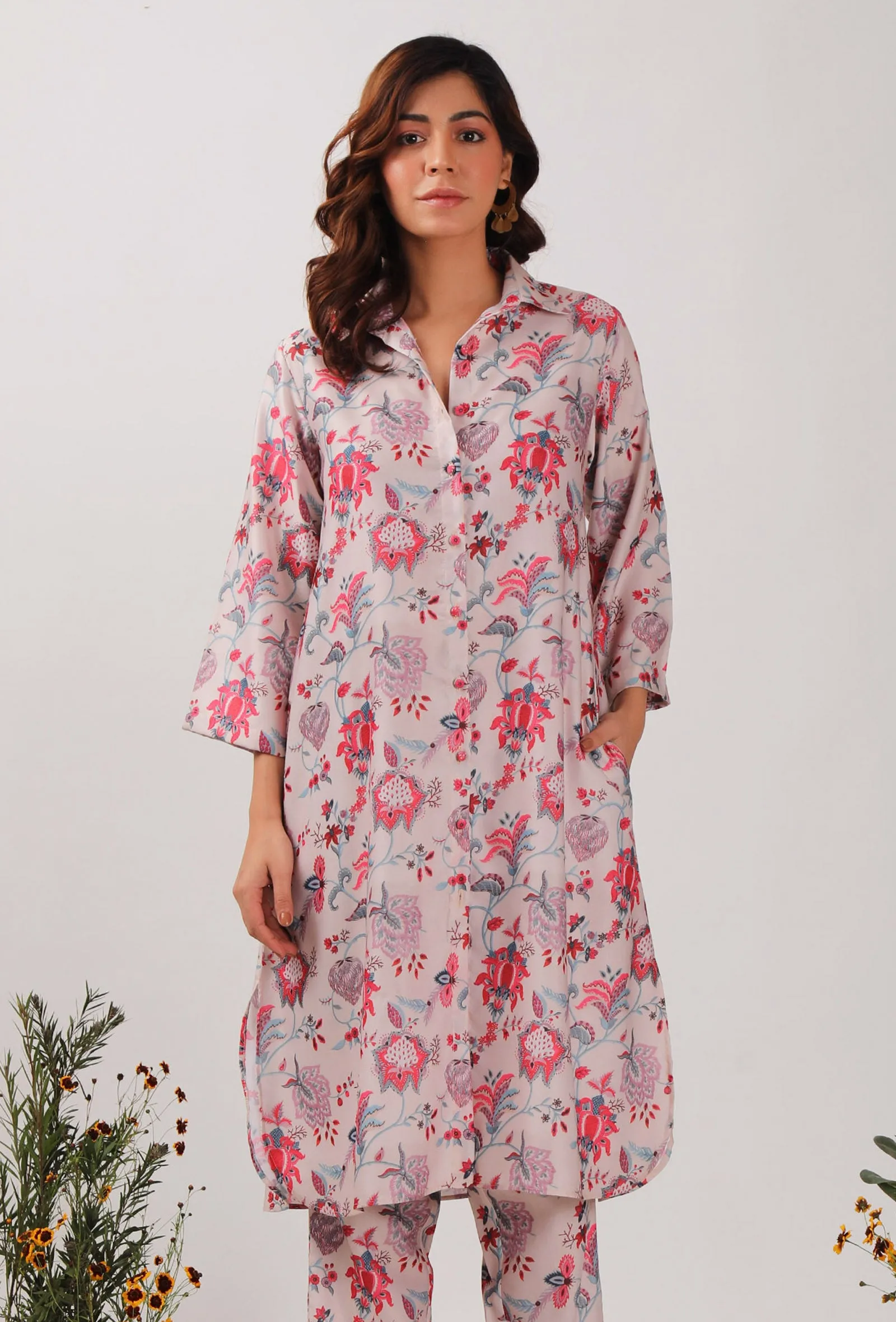 Nadia Floral Chintz Shirt Tunic