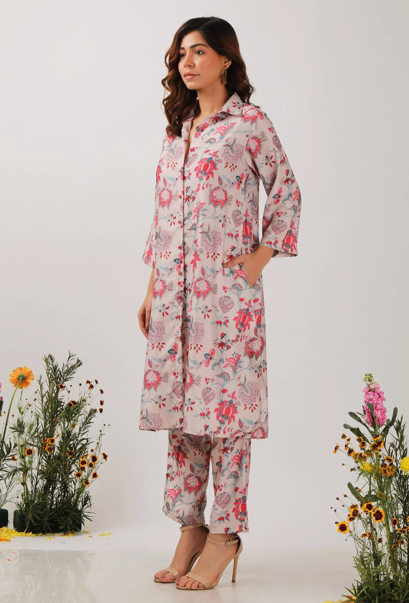 Nadia Floral Chintz Shirt Tunic