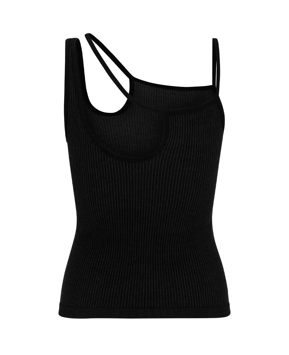 Nagnata Elliptic Tank - Black/Dark Charcoal