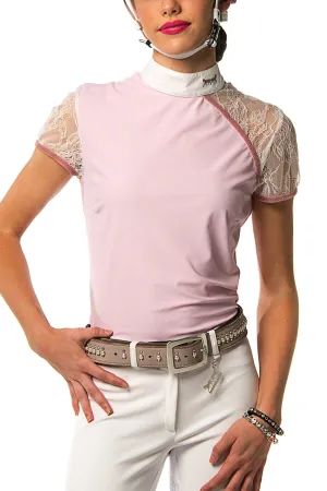 Naomi Polo Competition Shirt (Pale Pink) - Marked/Faded