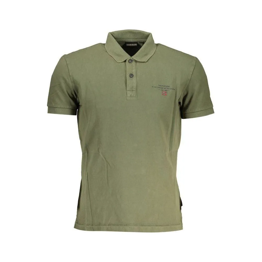 Napapijri Green Cotton Men Polo