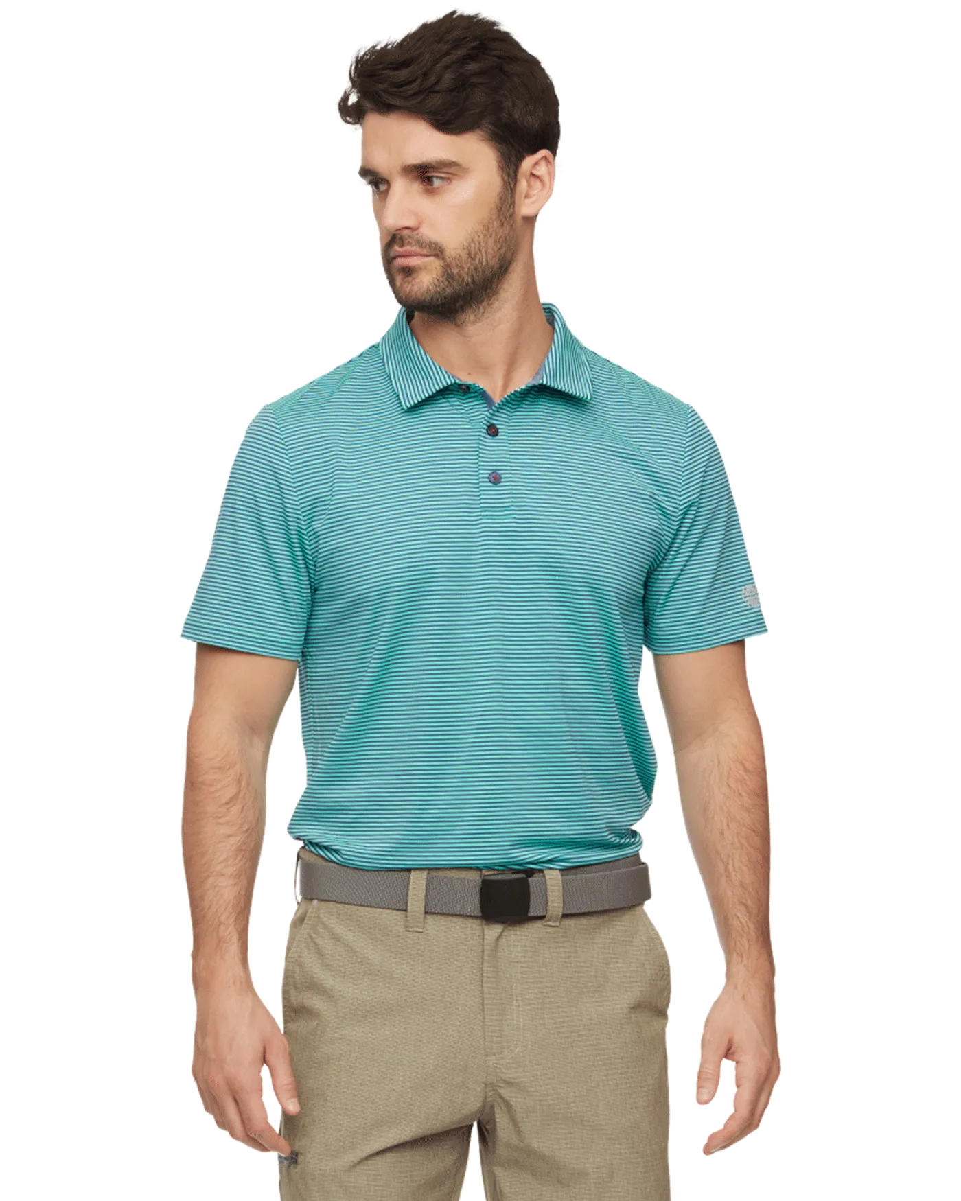 NAPLES STRIPED PERFORMANCE POLO