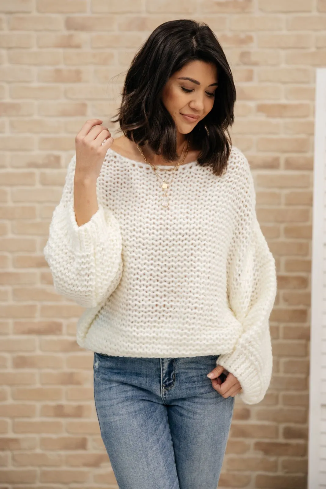 Natural Beauty Knit Sweater in Ivory