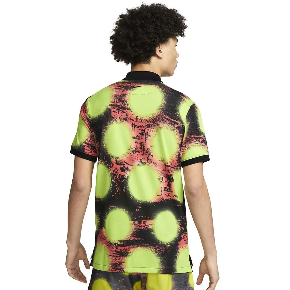 Nike Men's Heritage Slim Printed Polo - Volt/Black