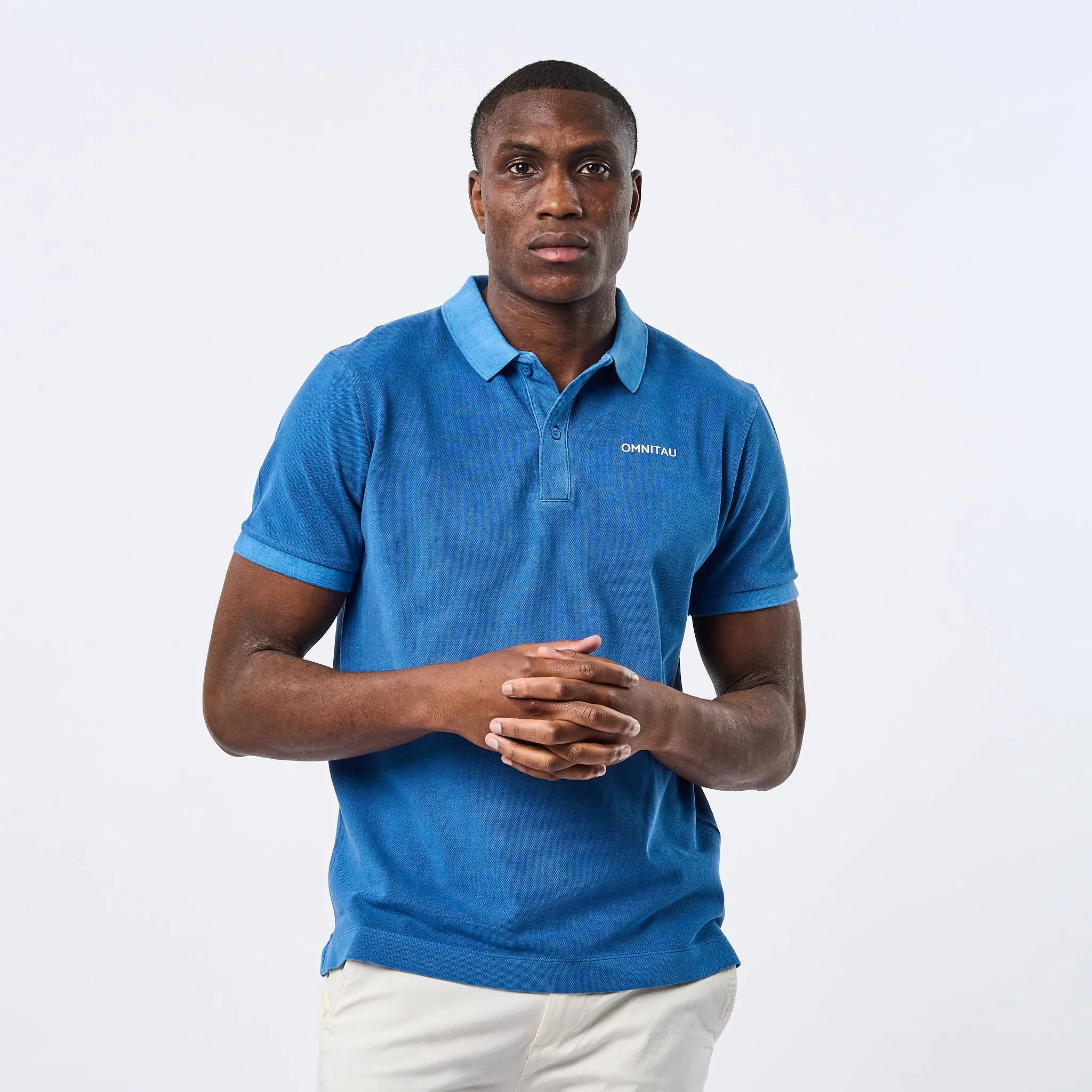 Omnitau Men's Cobham Organic Cotton Polo Shirt - Mid Blue