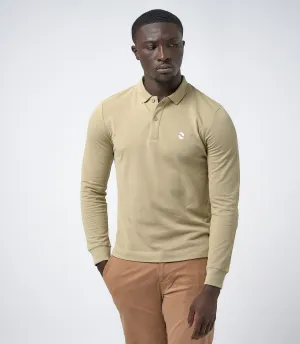 Omnitau Men's Pimlico Organic Cotton Long Sleeve Polo Shirt - Green