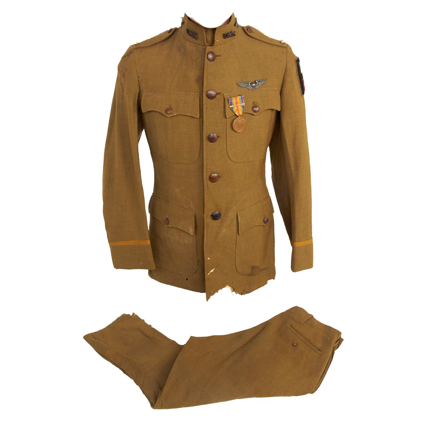 Original U.S. WWI US Army Air Service Named Observation Balloon Pilot Uniform Set - Lieutenant A. T. Wineow, First Army Air Service