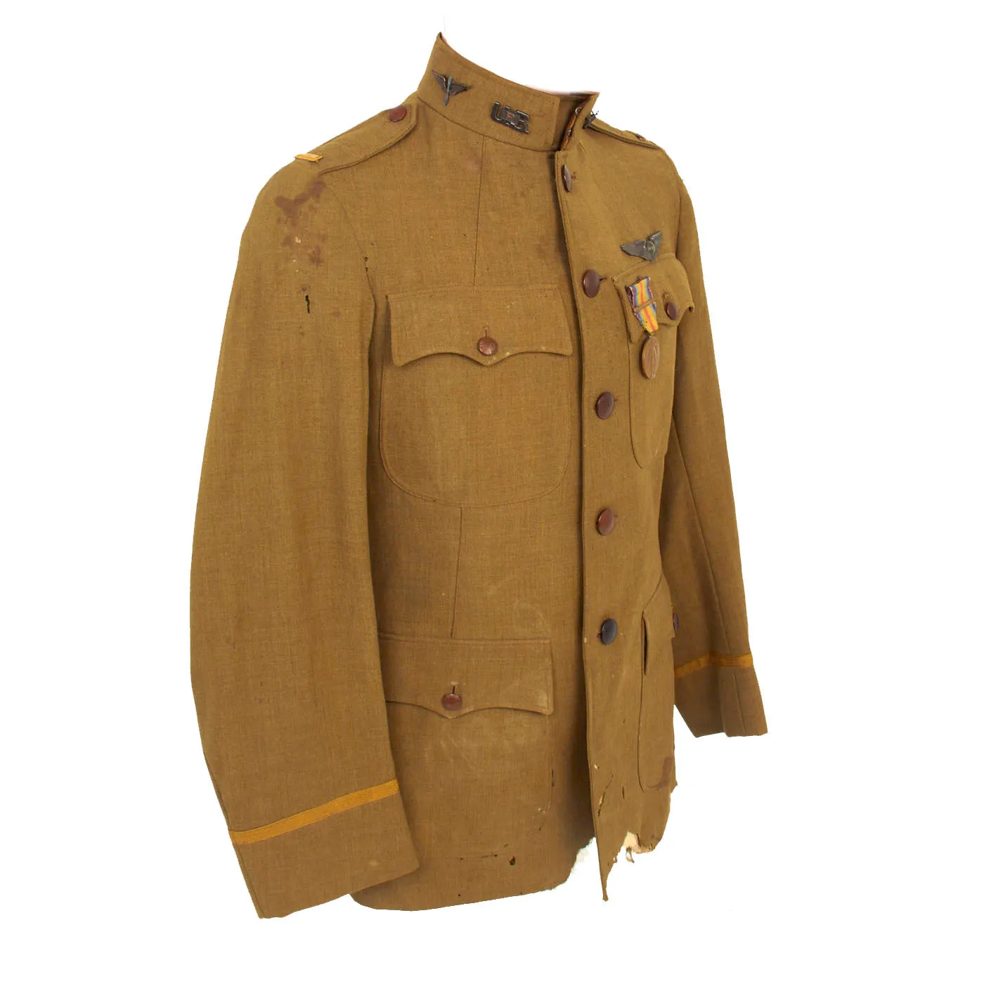 Original U.S. WWI US Army Air Service Named Observation Balloon Pilot Uniform Set - Lieutenant A. T. Wineow, First Army Air Service