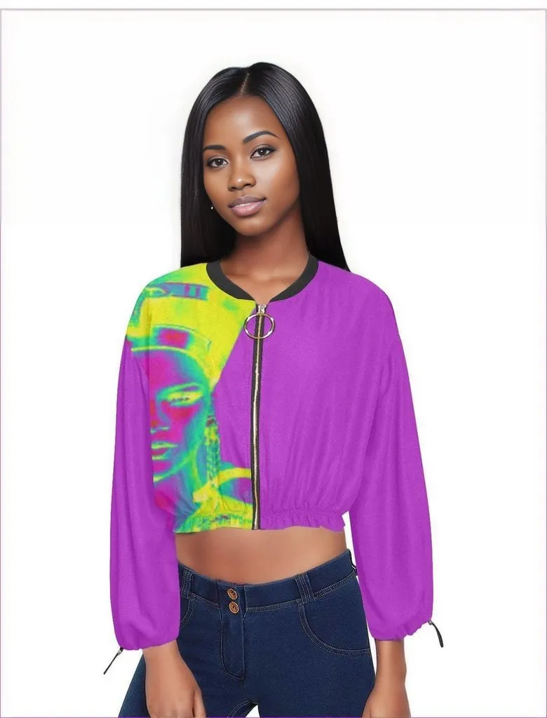 Origins of A Queen Chiffon Cropped Jacket