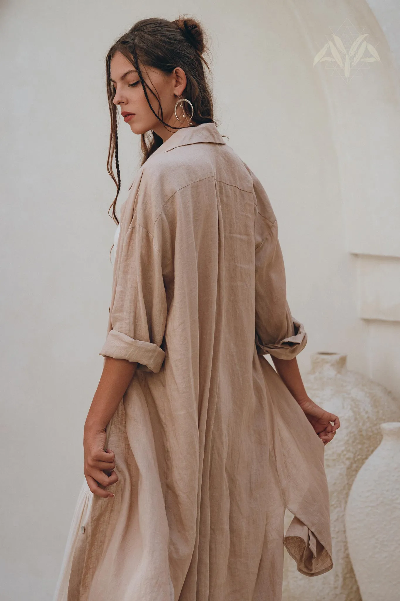 Oversized Shirt Women • Linen Shirt Women • Long Sleeve Buttoned Shirt