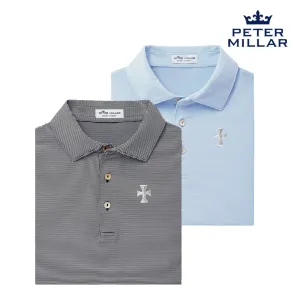 Personalized Peter Millar Jubilee Stripe Stretch Jersey Polo with Symbol