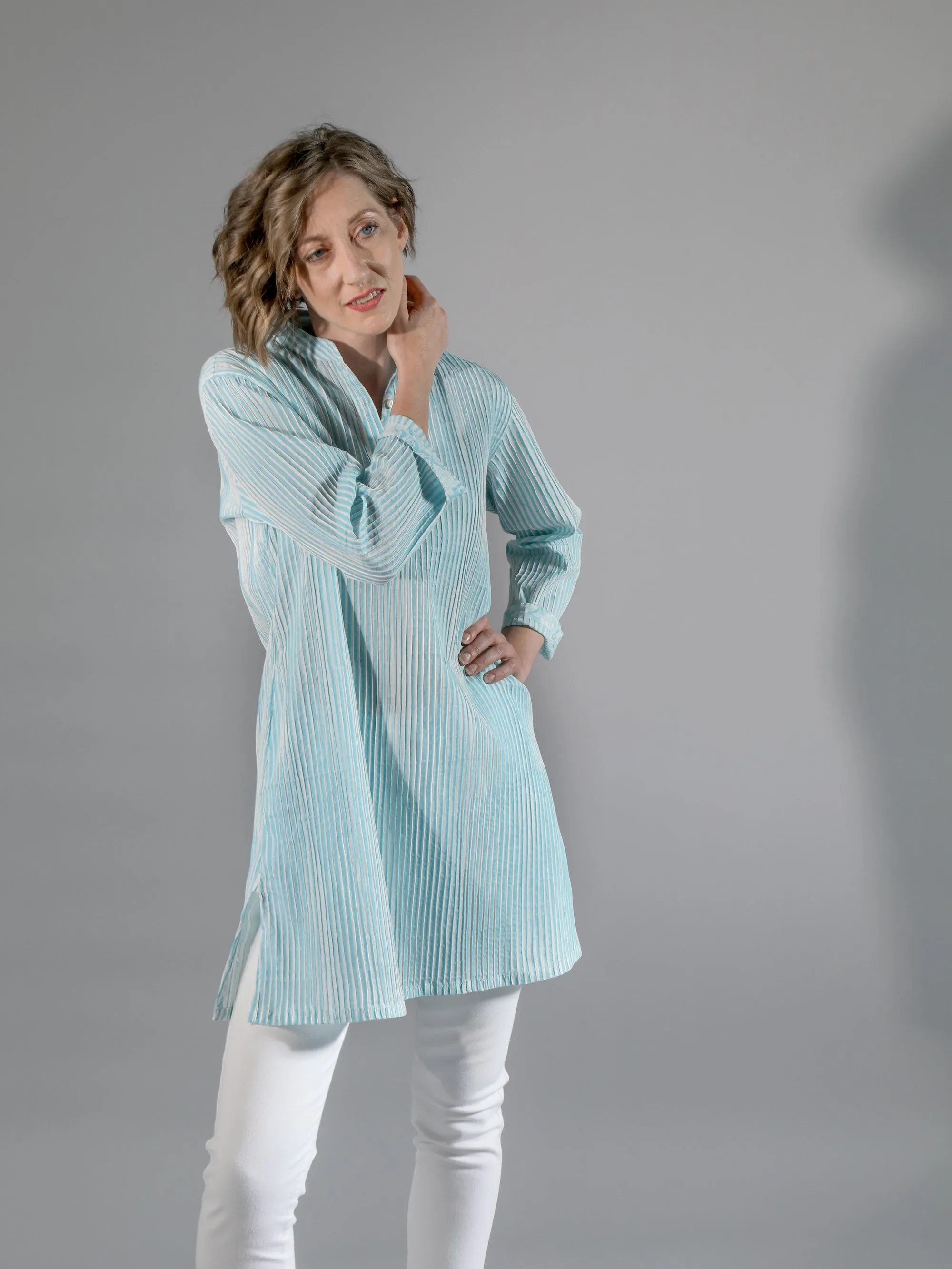 Pintuck Cotton Tunic