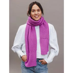 Pippa Waffle Knit Scarf – Violet