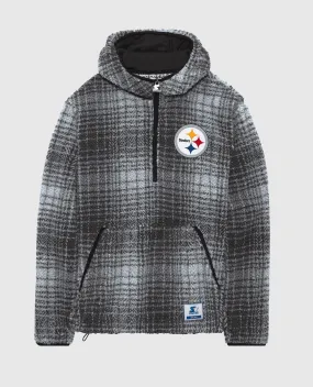 Pittsburgh Steelers Gus Plaid Sherpa Pullover Jacket