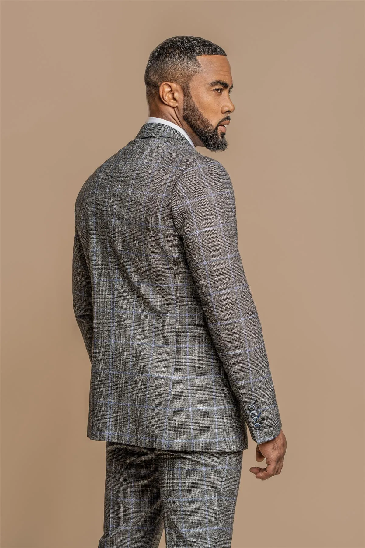 Power Grey Tweed Slim Fit Blazer