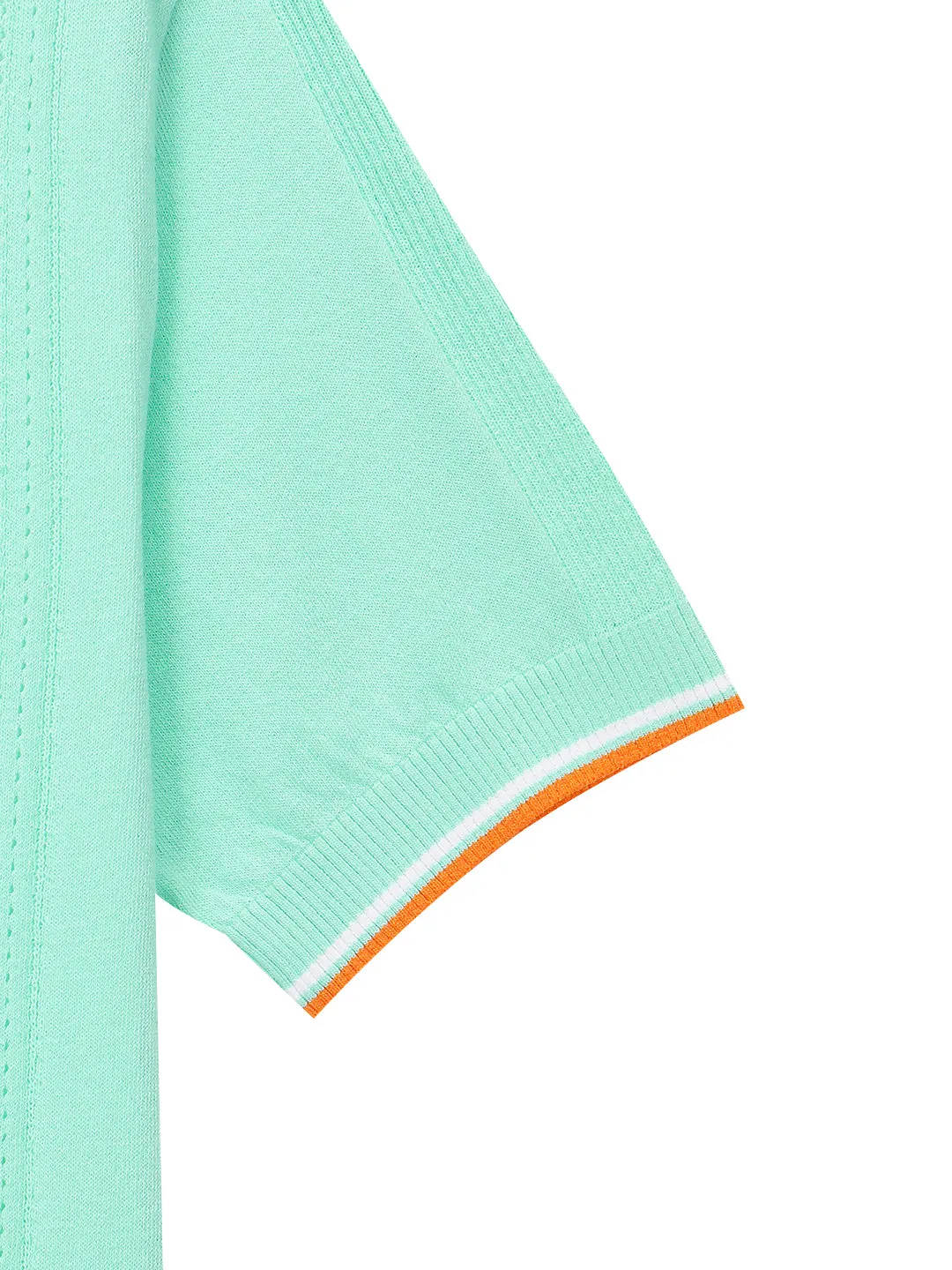 Preppy Knit Polo- Light Mint