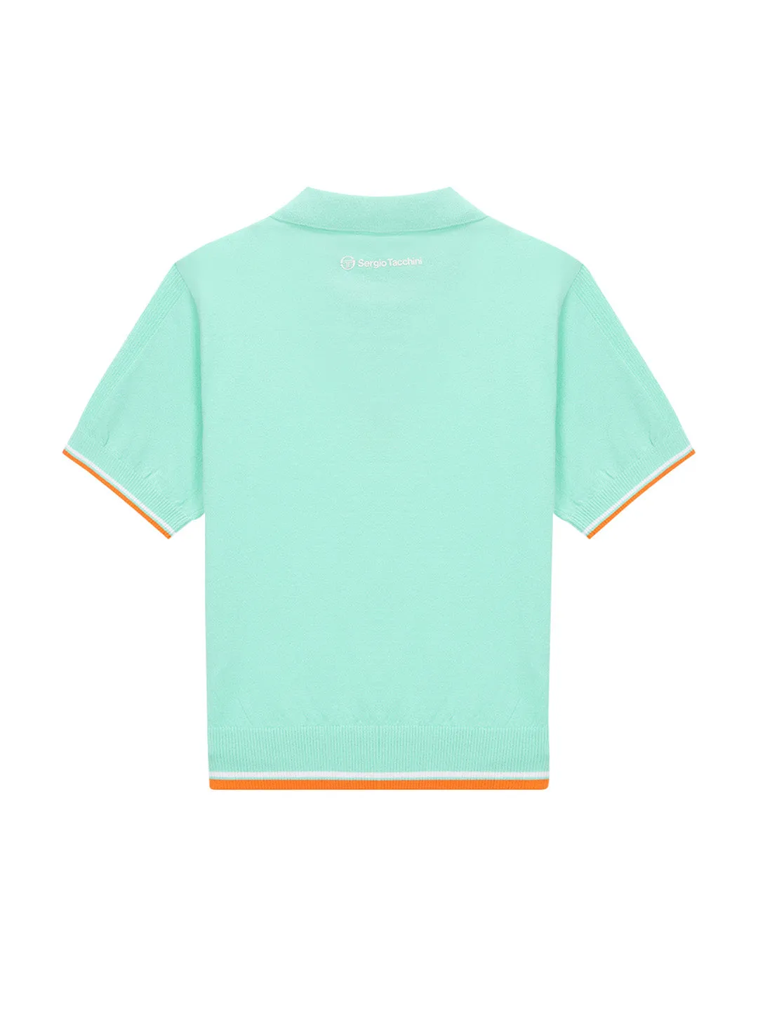 Preppy Knit Polo- Light Mint