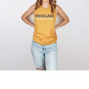 Prior lake swim & dive Muscle tank