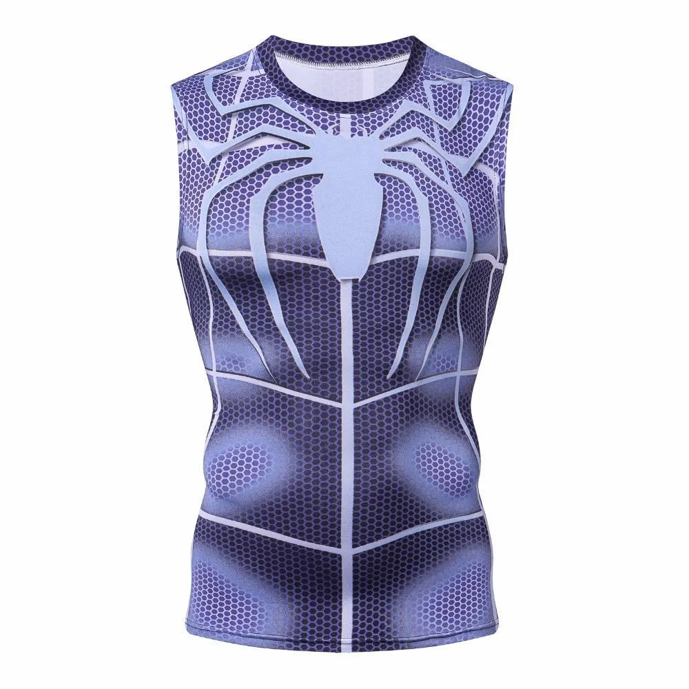 Purple SPIDERMAN Compression Tank Top