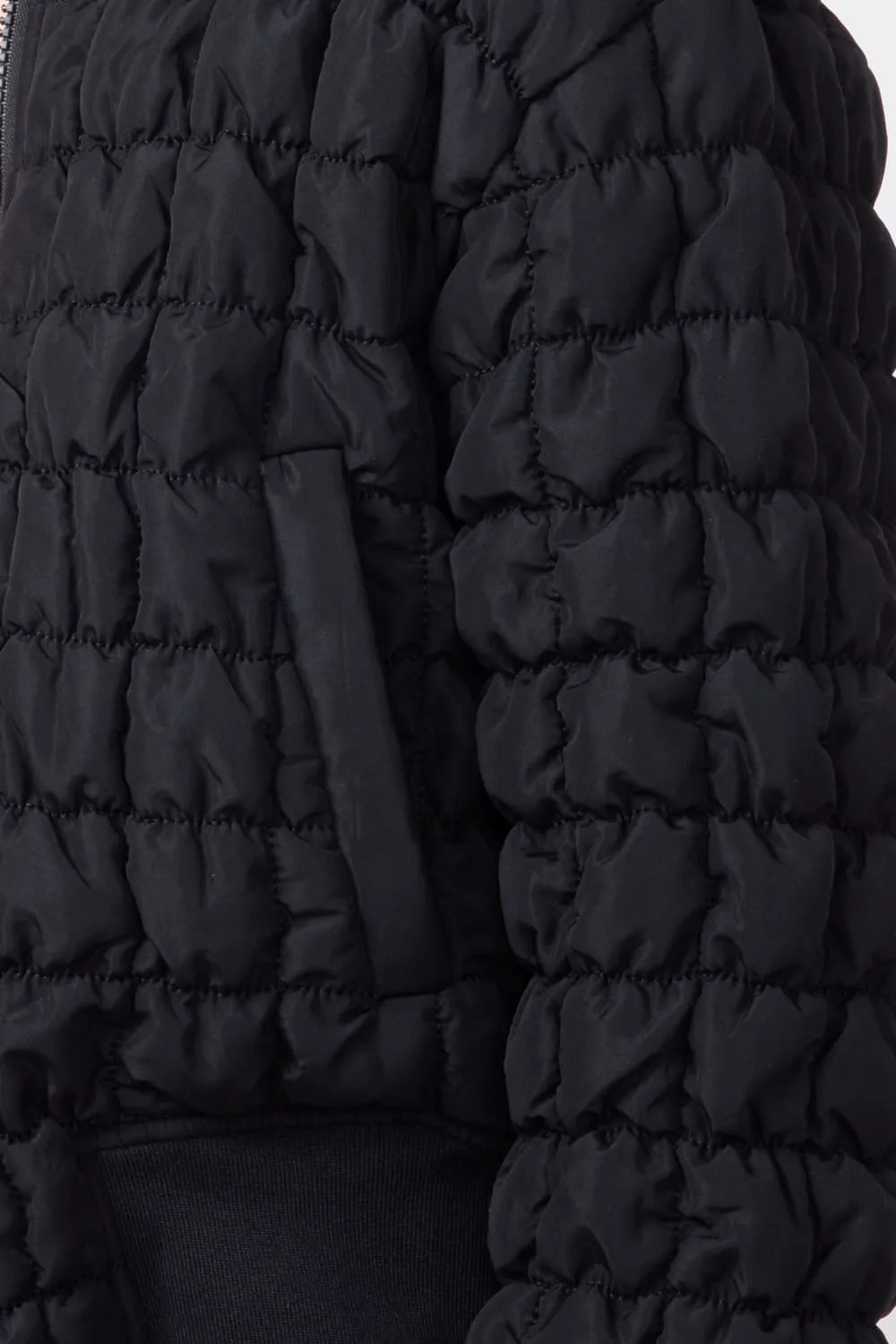 Quilted Puffer Jacket for Women in Black | JQD004-BLACK