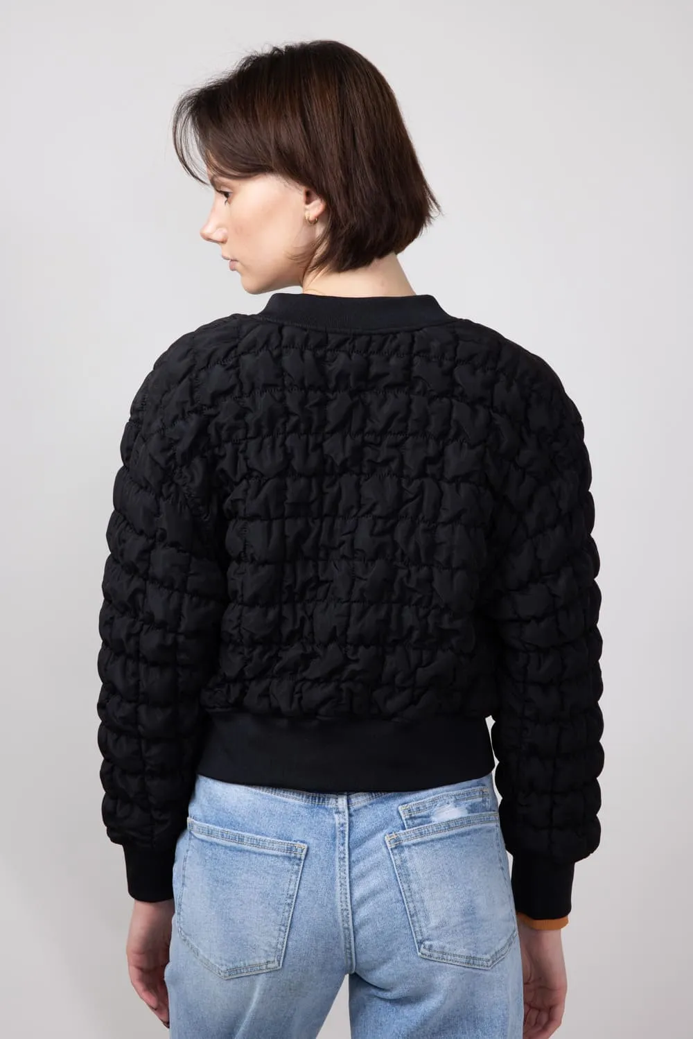 Quilted Puffer Jacket for Women in Black | JQD004-BLACK