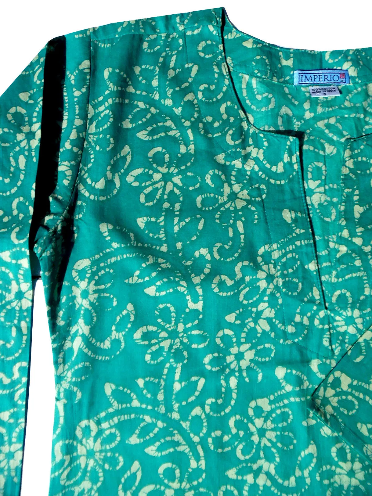 Raja Cotton Tunic Aqua Batik