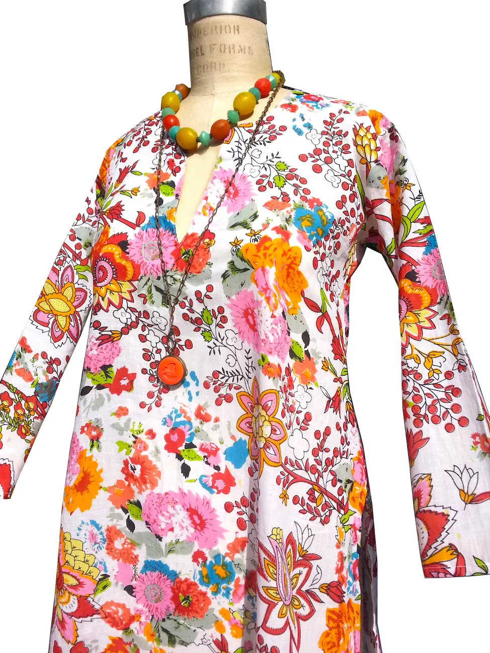 Raja Cotton Tunic Flora Japonica