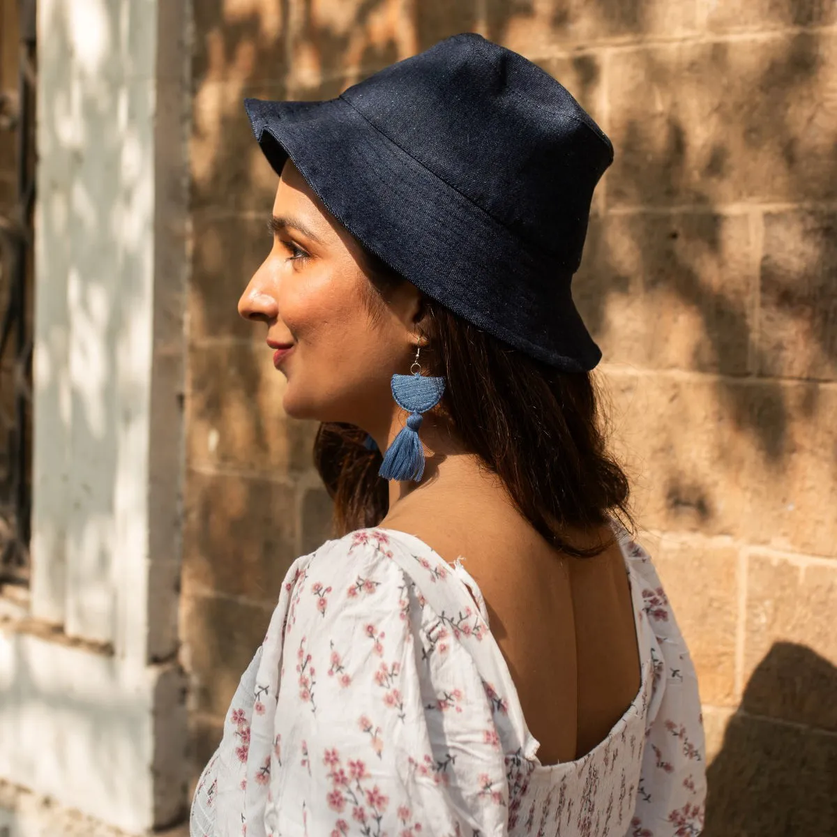 Repurposed Eco friendly Denim Jeans Plain Bucket Hat