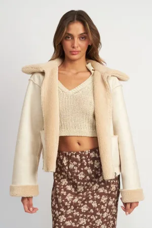 Reversible Cropped Fur Jacket