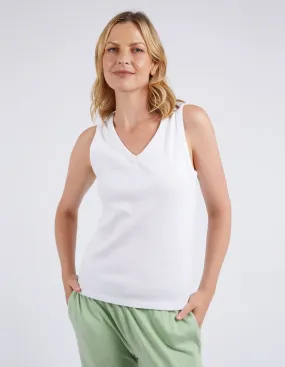 Rib Vee Tank - White